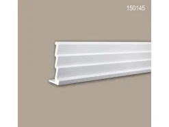 PROFHOME 150145 Eckleiste aus Polyurethan Deckenleiste Stuckleiste 2 m 200 cm x 26,4 cm x 9 cm Weiß