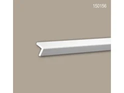 PROFHOME 150156 Eckleiste aus Polyurethan Deckenleiste Stuckleiste 2 m 200 cm x 3 cm x 3 cm Weiß