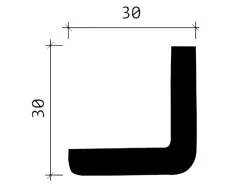 PROFHOME 150156 Eckleiste aus Polyurethan Deckenleiste Stuckleiste 2 m 200 cm x 3 cm x 3 cm Weiß