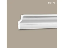 PROFHOME 150171 Eckleiste aus Polyurethan Deckenleiste Stuckleiste 2 m 200 cm x 3 cm x 4,5 cm Weiß