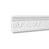 PROFHOME 150274 Eckleiste aus Polyurethan Deckenleiste Stuckleiste 2 m 200 cm x 5,7 cm x 8,6 cm Weiß