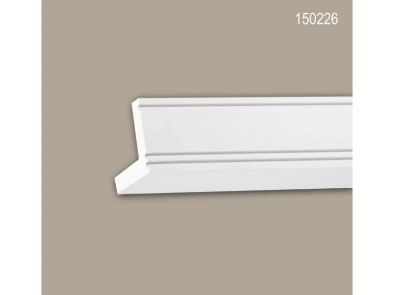 PROFHOME 150226 Eckleiste Zierleiste für indirekte Beleuchtung Stuckleiste 2 m 200 cm x 5,5 cm x 5,5 cm Weiß