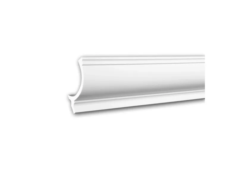 PROFHOME 150261 Eckleiste Zierleiste für indirekte Beleuchtung Stuckleiste 2 m 200 cm x 10,2 cm x 10,1 cm Weiß