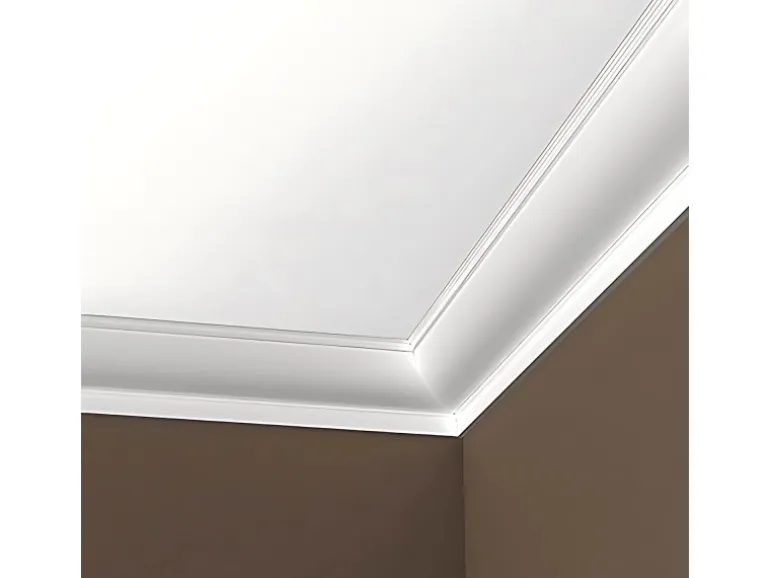 PROFHOME 150261 Eckleiste Zierleiste für indirekte Beleuchtung Stuckleiste 2 m 200 cm x 10,2 cm x 10,1 cm Weiß