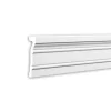 PROFHOME 484003 Gewände Fassadenprofil Stuckleiste Fassaden Element 2,3 m 230 cm x 3,7 cm x 14 cm Weiß