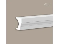 PROFHOME 472111 Halbbalustrade Handlauf Außenstuck Balustrade Fassadenstuck 3 m 300 cm x 9,5 cm x 11 cm Weiß