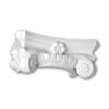PROFHOME 115003 Halbsäulen Kapitell Säule Zierelement Stuckdekor 39,2 cm x 17,0 cm x 19,4 cm Weiß