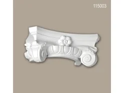 PROFHOME 115003 Halbsäulen Kapitell Säule Zierelement Stuckdekor 39,2 cm x 17,0 cm x 19,4 cm Weiß