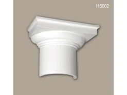 PROFHOME 115002 Halbsäulen Kapitell Säule Zierelement Stuckdekor 35,4 cm x 27,0 cm x 17,7 cm Weiß