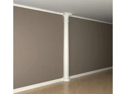 PROFHOME 115002 Halbsäulen Kapitell Säule Zierelement Stuckdekor 35,4 cm x 27,0 cm x 17,7 cm Weiß