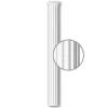 PROFHOME 116011 Halbsäulen Schaft Säule Zierelement Stuckdekor 25,0 cm x 234,5 cm x 12,5 cm Weiß