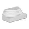 PROFHOME 417001 Halbsäulen Sockel Fassadenstuck Säule Fassaden Element 48,2 cm x 24,2 cm x 19,9 cm Weiß