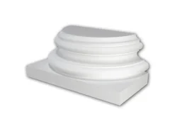 PROFHOME 417002 Halbsäulen Sockel Fassadenstuck Säule Fassaden Element 50,7 cm x 25,3 cm x 21,7 cm Weiß