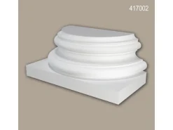 PROFHOME 417002 Halbsäulen Sockel Fassadenstuck Säule Fassaden Element 50,7 cm x 25,3 cm x 21,7 cm Weiß