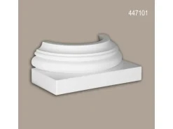 PROFHOME 447101 Halbsäulen Sockel Fassadenstuck Säule Fassaden Element 29,2 cm x 14,8 cm x 12 cm Weiß