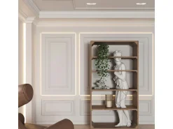 PROFHOME 650240 Kantenschutz-Profil Zierleiste Stuckleiste 2 m 200 cm x 3,1 cm x 3,1 cm Weiß