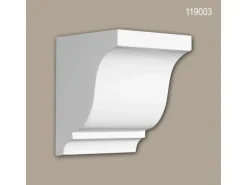 PROFHOME 119003 Konsole Zierelement dekoratives Element Stuckdekor, 12,1 cm x 15,2 cm x 12,0 cm Weiß