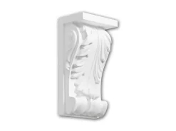 PROFHOME 119010 Konsole Zierelement dekoratives Element Stuckdekor, 12,0 cm x 23,2 cm x 8,3 cm Weiß