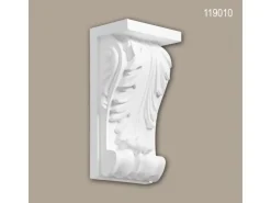 PROFHOME 119010 Konsole Zierelement dekoratives Element Stuckdekor, 12,0 cm x 23,2 cm x 8,3 cm Weiß