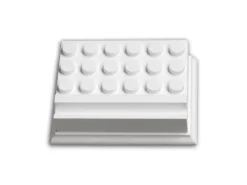 PROFHOME 405102 Mutulus Fassadenstuck Zierelement Fassaden Element 12,7 cm x 5,8 cm x 19 cm Weiß