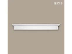 PROFHOME 163002 Pediment Türumrandung Stuckdekor aus Polyurethan 128,0 cm x 14,6 cm x 5,7 cm Weiß