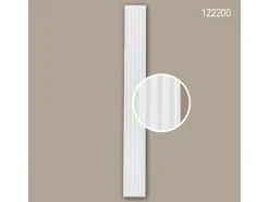 PROFHOME 122200 Pilaster Schaft Zierelement Flachsäule Wandsäule, 26,6 cm x 230 cm x 3,0 cm Weiß