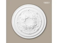 PROFHOME 156001 RoSette aus Polyurethan DeckenroSette Zierelement 69,5 cm 69,5 cm x 6 cm Weiß