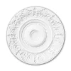 PROFHOME 156020 RoSette aus Polyurethan DeckenroSette Zierelement 47,0 cm 47,0 cm x 4,1 cm Weiß