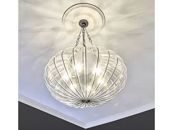 PROFHOME 156002 RoSette aus Polyurethan Stuck DeckenroSette Zierelement 52 cm 52 cm x 3,5 cm Weiß