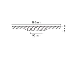 PROFHOME 156030 RoSette aus Polyurethan DeckenroSette Zierelement 39,5 cm 39,5 cm x 3,7 cm Weiß