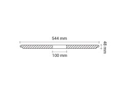 PROFHOME 156041 RoSette aus Polyurethan DeckenroSette Medaillon 78,5 x 54,4 cm 78,5 cm x 4,8 cm Weiß
