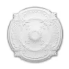 PROFHOME 156026 RoSette aus Polyurethan DeckenroSette Zierelement 77,0 cm 77,0 cm x 5,4 cm Weiß