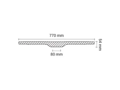 PROFHOME 156026 RoSette aus Polyurethan DeckenroSette Zierelement 77,0 cm 77,0 cm x 5,4 cm Weiß