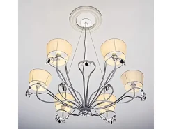 PROFHOME 156006 RoSette aus Polyurethan Stuck DeckenroSette Zierelement 33 cm x 2,5 cm Weiß