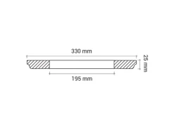 PROFHOME 156006 RoSette aus Polyurethan Stuck DeckenroSette Zierelement 33 cm x 2,5 cm Weiß