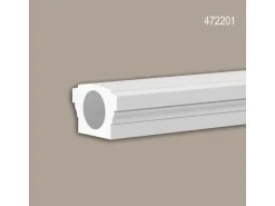 PROFHOME 472201 Vollbalustrade Handlauf Außenstuck Balustrade Fassadenstuck 3 m 300 cm x 15 cm x 10 cm Weiß