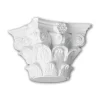PROFHOME 111010 Vollsäulen Kapitell Säule Zierelement Stuckdekor, 22,5 cm x 17,6 cm x 23,2 cm Weiß