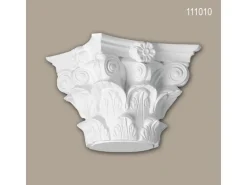 PROFHOME 111010 Vollsäulen Kapitell Säule Zierelement Stuckdekor, 22,5 cm x 17,6 cm x 23,2 cm Weiß