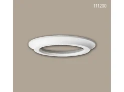 PROFHOME 111200 Vollsäulen Ring Säule Zierelement dekoratives Element 28 cm x 2,5 cm Weiß