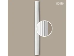 PROFHOME 112080 Vollsäulen Schaft Säule Zierelement Stuckdekor 15,5 cm x 174,7 cm Weiß