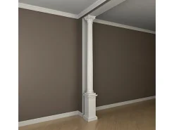 PROFHOME 112080 Vollsäulen Schaft Säule Zierelement Stuckdekor 15,5 cm x 174,7 cm Weiß