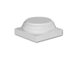 PROFHOME 413001 Vollsäulen Sockel Fassadenstuck Säule Fassaden Element 48,2 cm x 48,2 cm x 19,9 cm Weiß