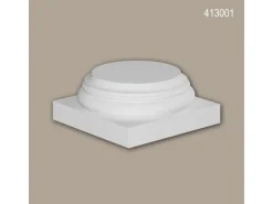 PROFHOME 413001 Vollsäulen Sockel Fassadenstuck Säule Fassaden Element 48,2 cm x 48,2 cm x 19,9 cm Weiß