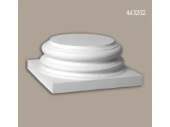 PROFHOME 443202 Vollsäulen Sockel Fassadenstuck Säule Fassaden Element 27,2 cm x 27,2 cm x 11,5 cm Weiß