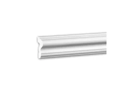 PROFHOME 651302 Wand- und Friesleiste Stuckleiste Zierleiste Stoßfest 2 m 200 cm x 2,5 cm x 6,0 cm Weiß