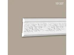 PROFHOME 151337 Wand- und Friesleiste Stuckleiste Zierleiste Wandleiste 2 m 200 cm x 1,4 cm x 7,8 cm Weiß
