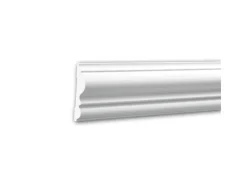 PROFHOME 151303 Wand- und Friesleiste Stuckleiste Zierleiste Wandleiste 2 m 200 cm x 1,9 cm x 8,2 cm Weiß