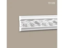 PROFHOME 151339 Wand- und Friesleiste Stuckleiste Zierleiste Wandleiste 2 m 200 cm x 1,3 cm x 5,6 cm Weiß