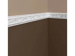 PROFHOME 151339 Wand- und Friesleiste Stuckleiste Zierleiste Wandleiste 2 m 200 cm x 1,3 cm x 5,6 cm Weiß