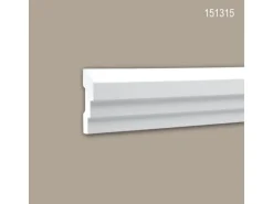 PROFHOME 151315 Wand- und Friesleiste Stuckleiste Zierleiste Wandleiste 2 m 200 cm x 2,2 cm x 7,5 cm Weiß